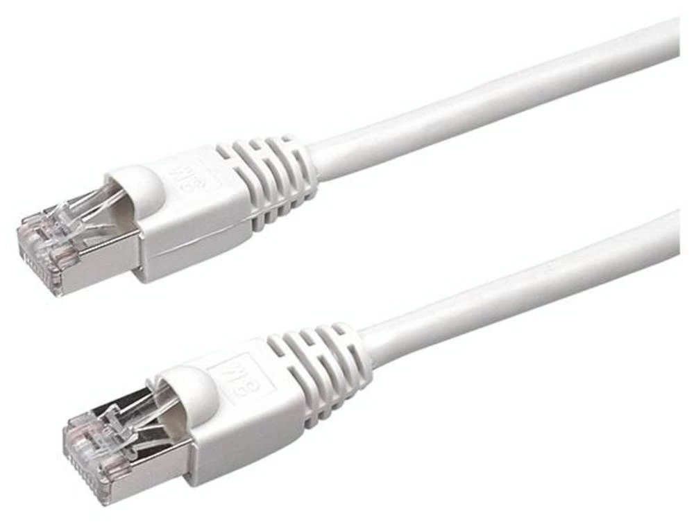 LAN (RJ45) Mreža Priključni kabel CAT 6 S/FTP 5.00 m Siva Vatrostalan, sa zaštitom za nosić Bachmann slika