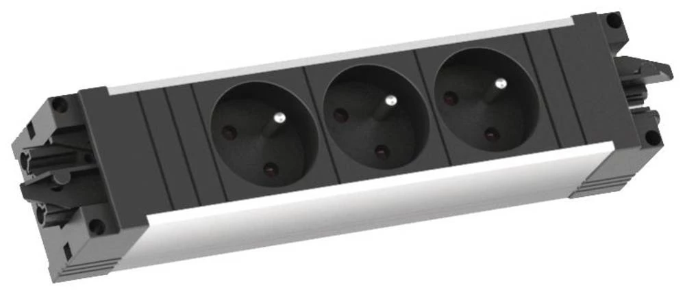 Razdjelna letva s prekidačem Aluminij, Crna Utičnica Bachmann 336.603 slika