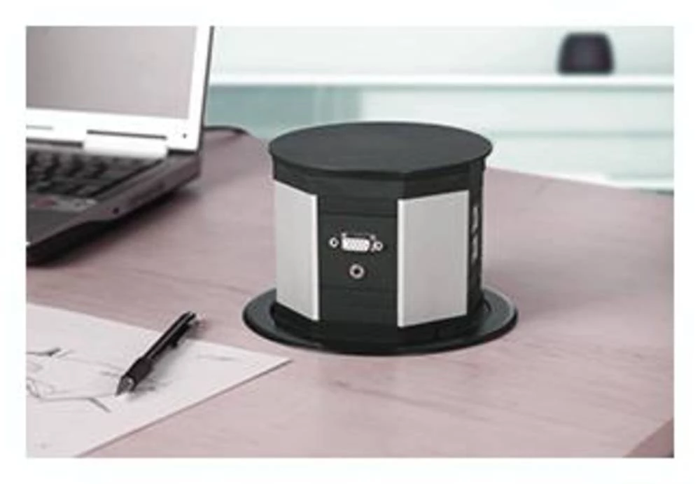 Razdjelna letva bez prekidača Aluminij, Crna FR utikač Bachmann 904.000 slika