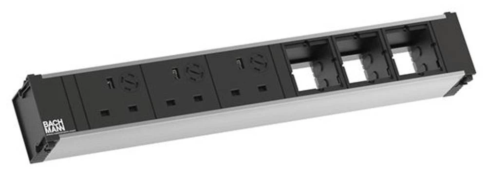 Razdjelna letva bez prekidača Aluminij, Crna Bez utiča Bachmann 912.022 slika
