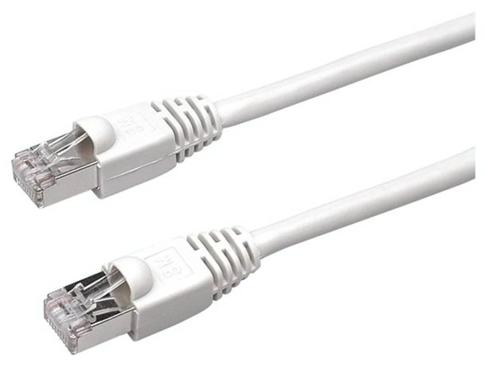 LAN (RJ45) Mreža Priključni kabel CAT 5e S/FTP 1.00 m Siva Vatrostalan, sa zaštitom za nosić Bachmann slika