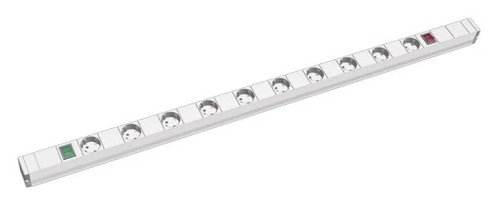 Razdjelna letva s prekidačem Siva Utičnica Bachmann 509.005 slika