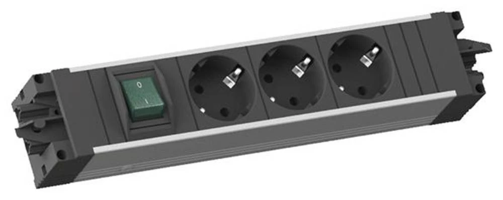 Razdjelna letva bez prekidača Aluminij, Crna FR utikač Bachmann 906.031 slika