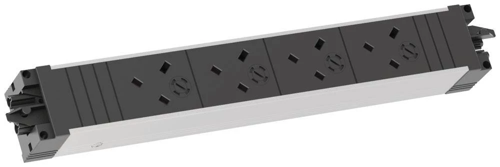 Razdjelna letva bez prekidača Crna, Siva Utičnica Bachmann 906.0055 slika