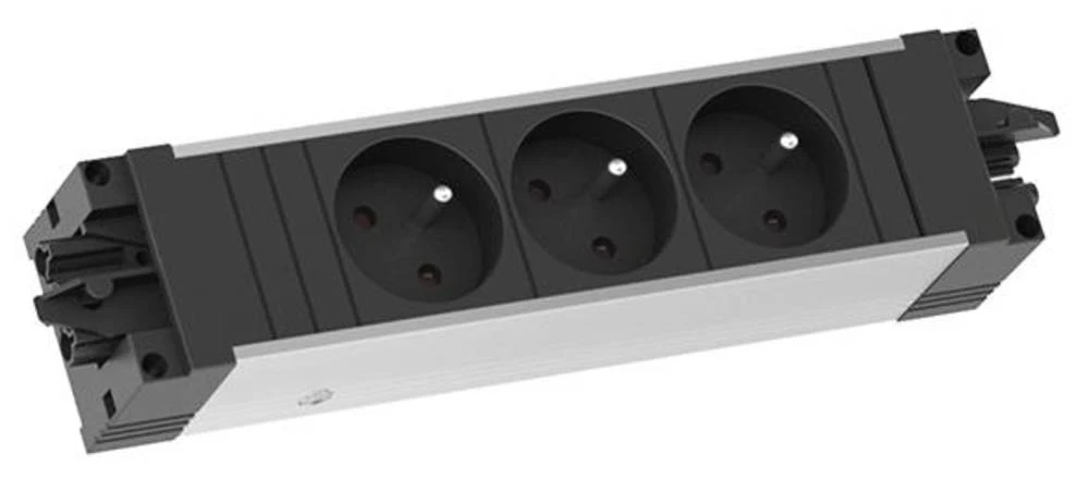 Razdjelna letva bez prekidača Aluminij, Crna FR utikač Bachmann 906.1075 slika