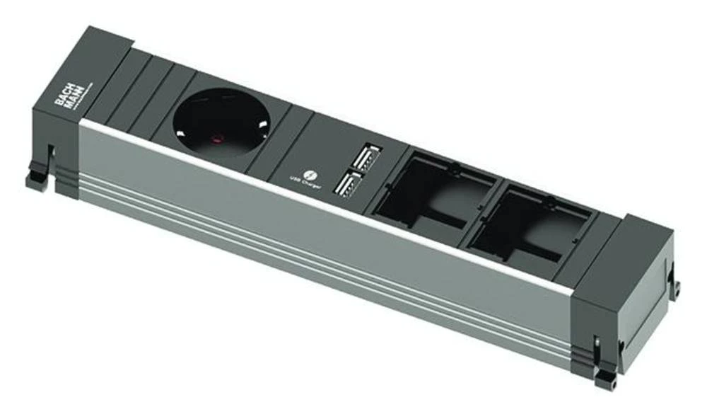 Razdjelna letva bez prekidača Aluminij, Crna Bez utiča Bachmann 916.0041 slika