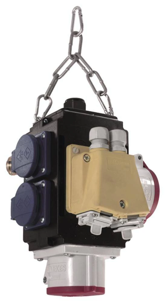 Bachmann 349.310 Bachmann E-Cube 4x Schuko 1x CEE 2x RJ45 | komprimirani zrak 16 A 230 V IP44 slika