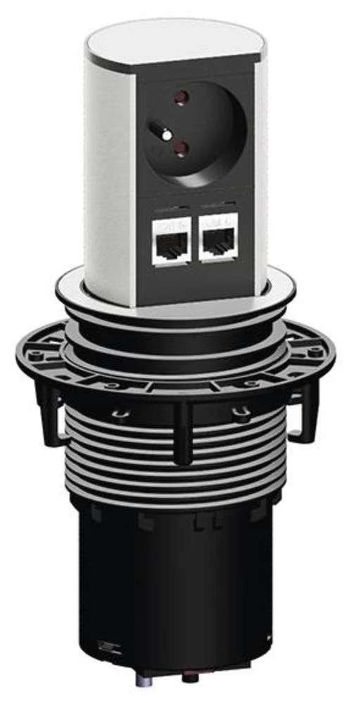 Razdjelna letva bez prekidača Crna, Aluminij Utičnica Bachmann 928.008 slika