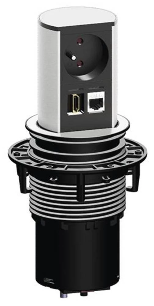 Razdjelna letva s prekidačem Crna, Aluminij Utičnica Bachmann 928.010 slika