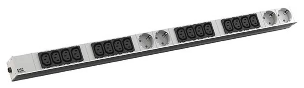 19  Višestruka utičnica za mrežni ormar 1 U Utičnica za rashladne uređaje C13 10A, Utičnica sa zaštitnim kontaktom Bachmann 800 slika