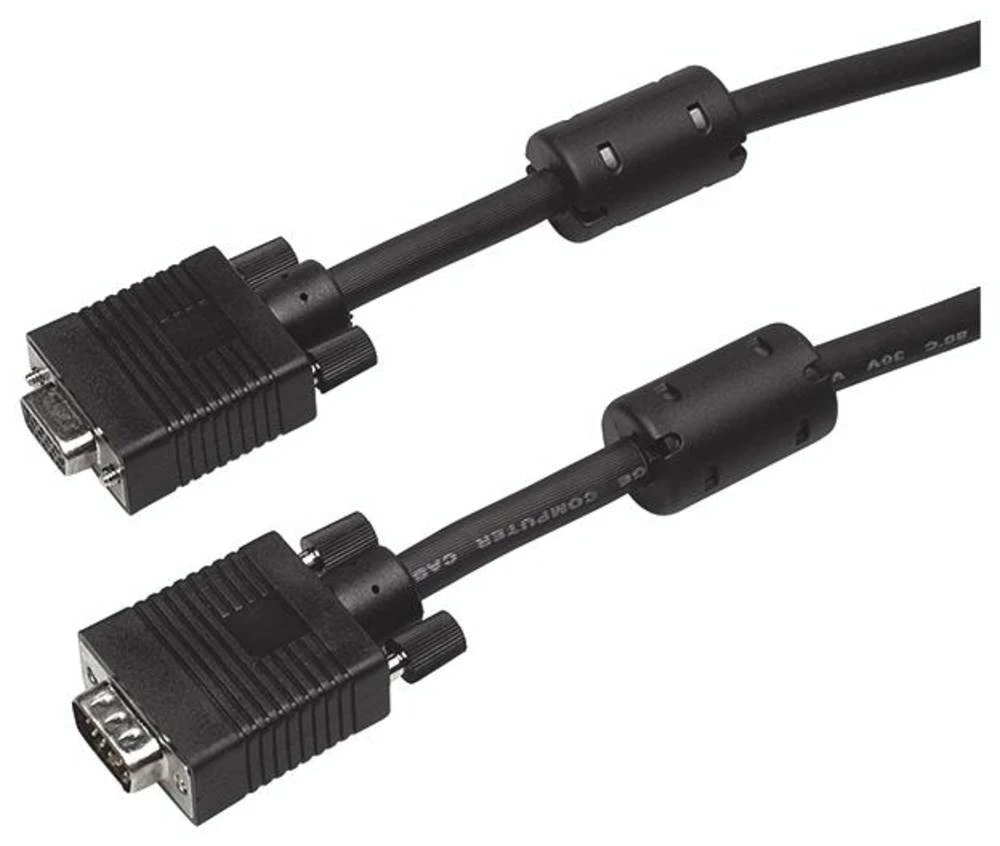 Bachmann VGA Priključni kabel [1x Muški konektor VGA - 1x Muški konektor VGA] 3 m Crna slika