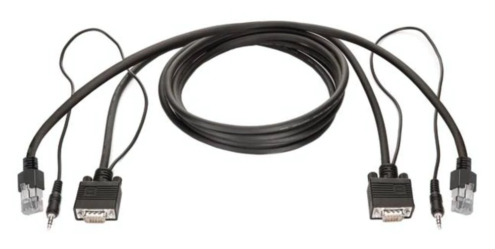 Bachmann VGA / RJ12 / Utičnica Priključni kabel [1x Muški konektor VGA, Priključna doza za 3,5 mm banana utikač, Muški konektor slika