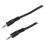Utičnica Audio Priključni kabel [1x 3,5 mm banana utikač - 1x 3,5 mm banana utikač] 1.5 m Crna Bachmann