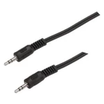 Utičnica Audio Priključni kabel [1x 3,5 mm banana utikač - 1x 3,5 mm banana utikač] 2.5 m Crna Bachmann