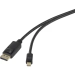 Renkforce DisplayPort Priključni kabel [1x Muški konektor Mini DisplayPort - 1x Muški konektor DisplayPort] 0.50 m Crna