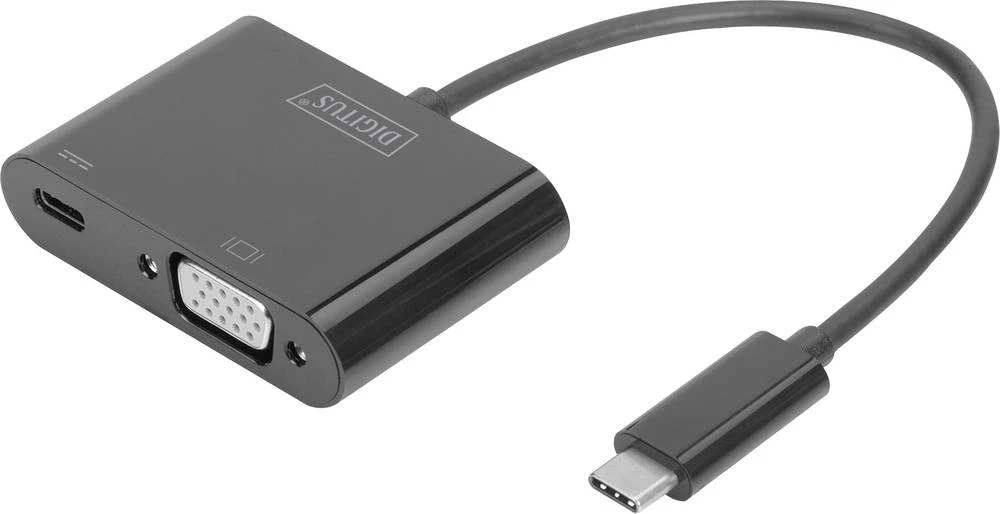 USB / VGA Adapter [1x Muški konektor USB-C&trade; - 1x Ženski konektor VGA, Ženski konektor USB-C&trade;] Crna S utičnicom za pu slika
