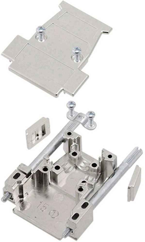 D-SUB kućište, broj polova: 15 plastika, metalizirani metal encitech D3PK15-M-LJS-K 1 komad slika