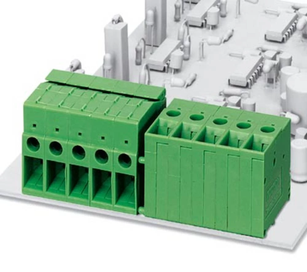 Vijčana blok stezaljka 6.00 mm broj polova: 1 FRONT 4-H-6,35 Phoenix Contact zelene boje 50 kom. slika