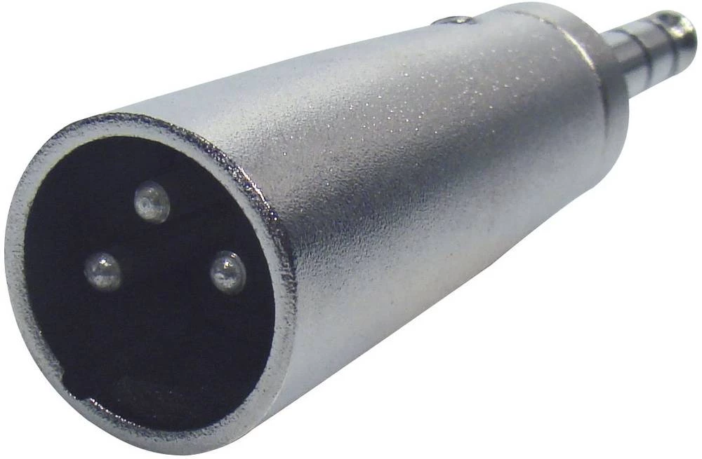 XLR/banana adapter, muški XLR-konektor/6,3 mm muški banana konektor, stereo Paccs slika