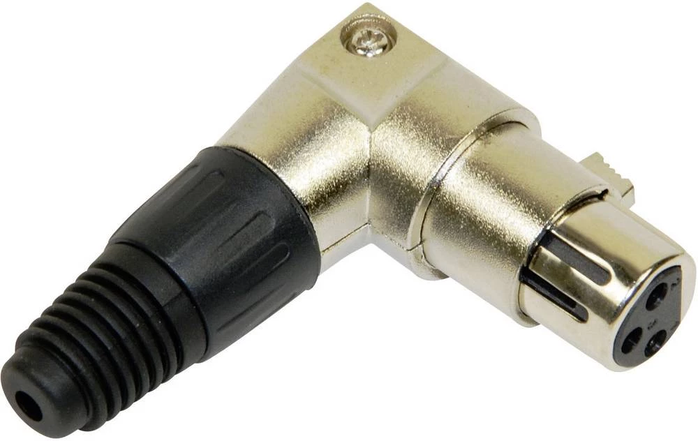 Ženski XLR-konektor, metal, kutni Paccs slika