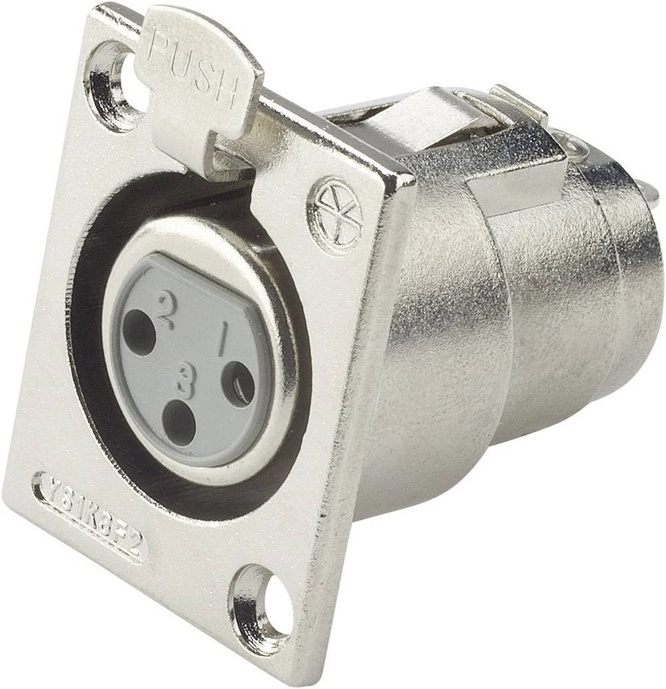 Ugradni ženski XLR-konektor, nikalj Paccs slika