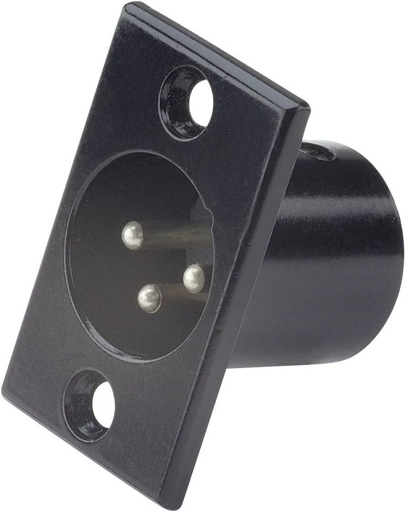 Ugradni muški XLR-konektor, metal Paccs slika