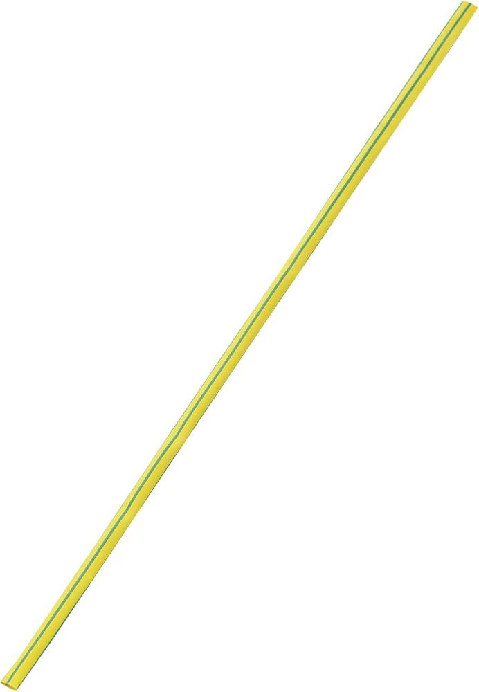 Termo skupljajuća cijev bez lijepila žuto-zelene boje 6 mm omjer:3:1 slika