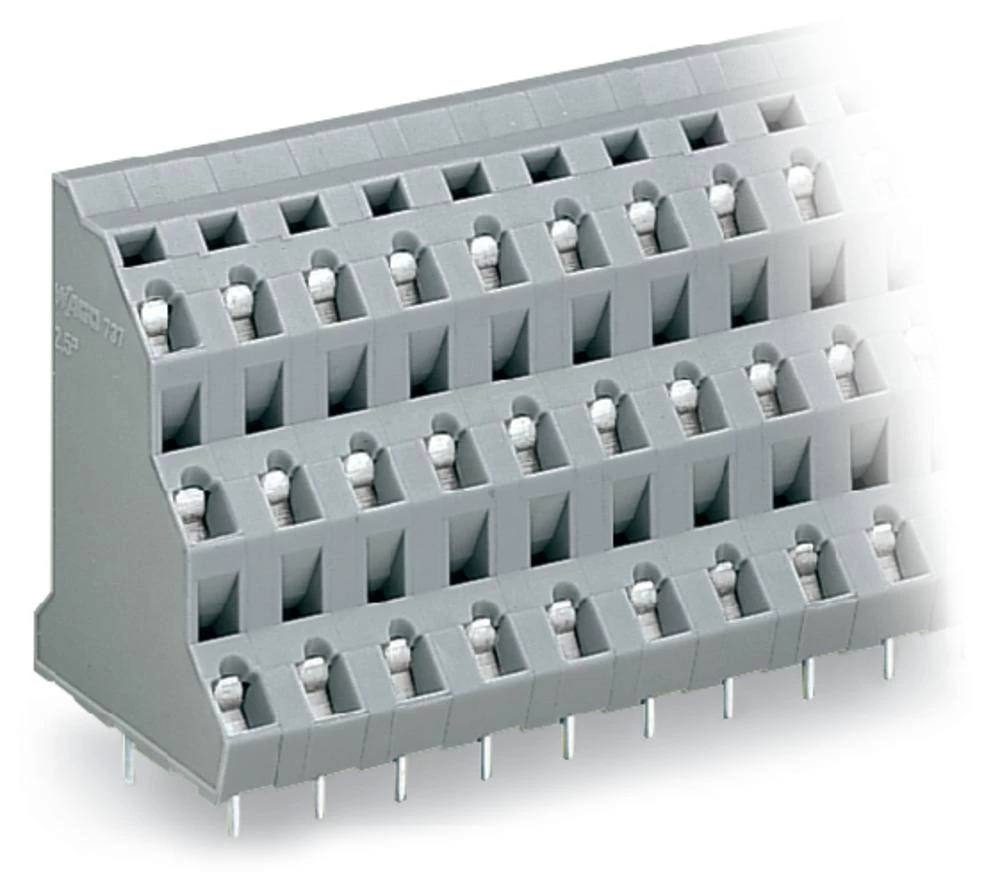 WAGO troetažna stezaljka 2.50 mm broj polova 18 sive boje 24 komada slika