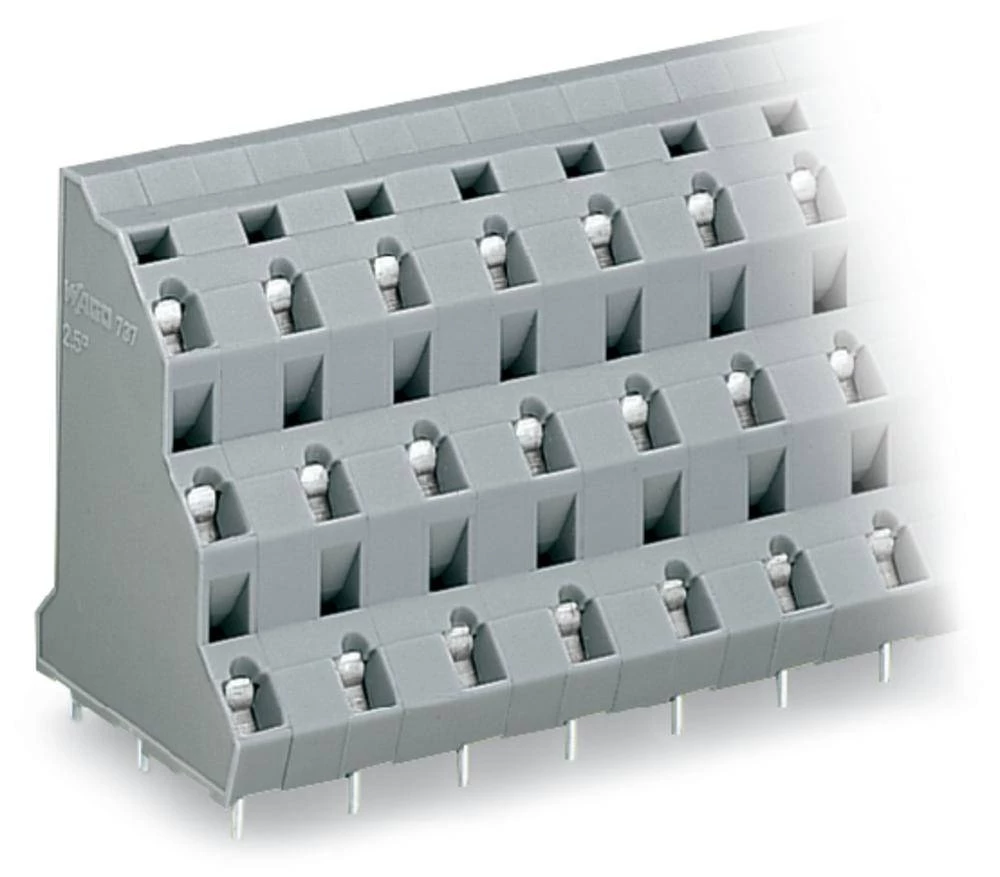 WAGO troetažna stezaljka 2.50 mm broj polova 6 sive boje 64 komada slika