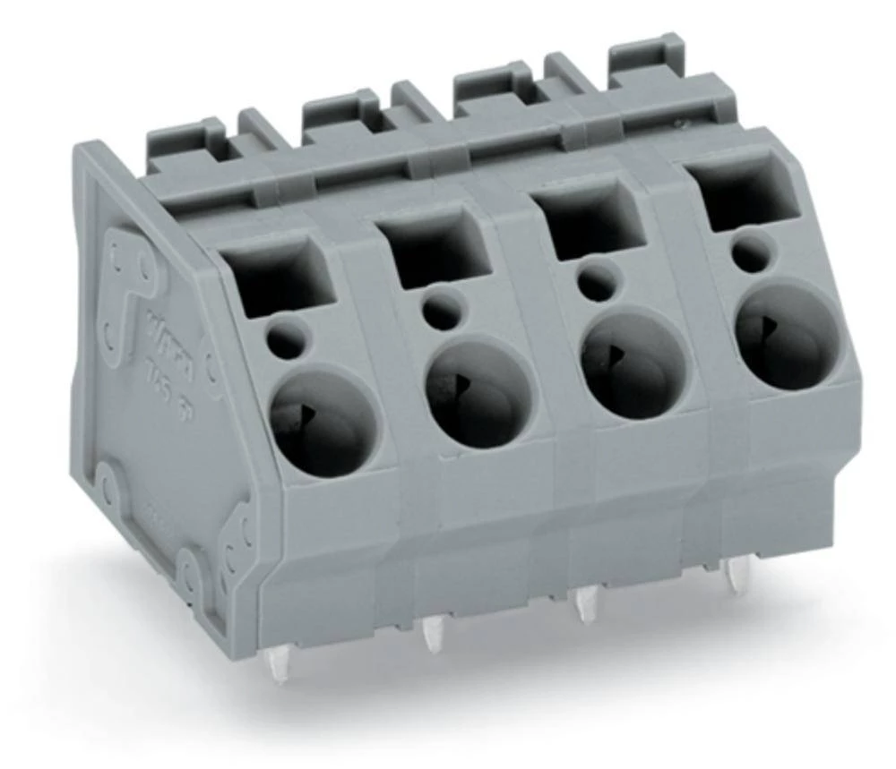 WAGO Opružni blok s stezaljkama 6.00 mm broj polova 7 sive boje 24 komada slika