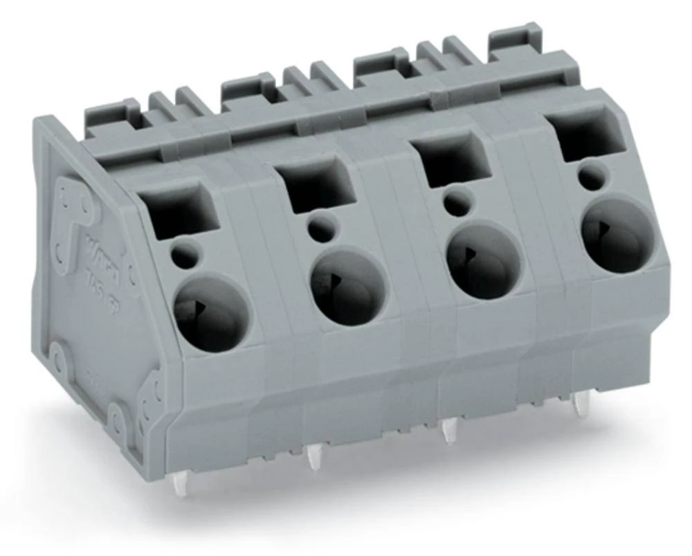 WAGO Opružni blok s stezaljkama 6.00 mm broj polova 2 sive boje 80 komada slika