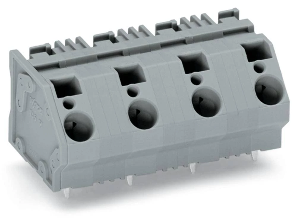 WAGO Opružni blok s stezaljkama 6.00 mm broj polova 3 sive boje 40 komada slika