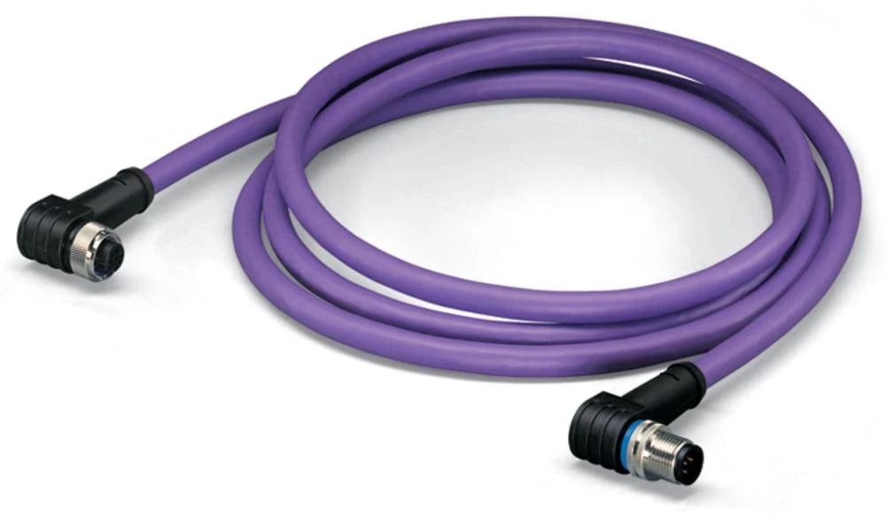 WAGO 756-1106/060-020 Senzor / aktuator podatkovni konektor, konfekcioniran M12 utikač, zakrivljeni, utičnica, zakrivljena 2 m b slika