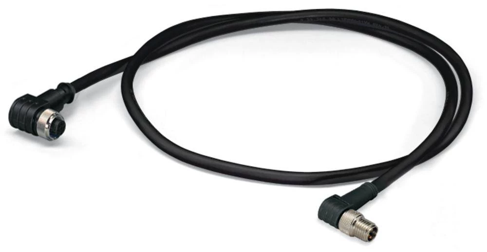 WAGO 756-5504/030-010 Senzor / aktuator-konektor, konfekcioniran M12 utikač, zakrivljeni, utičnica, zakrivljena 1 m broj polova: slika