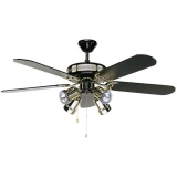 Stropni ventilator CasaFan Black Magic (promjer) 132 cm boja krila: crna, mesing (polirani), boja kućišta: crna