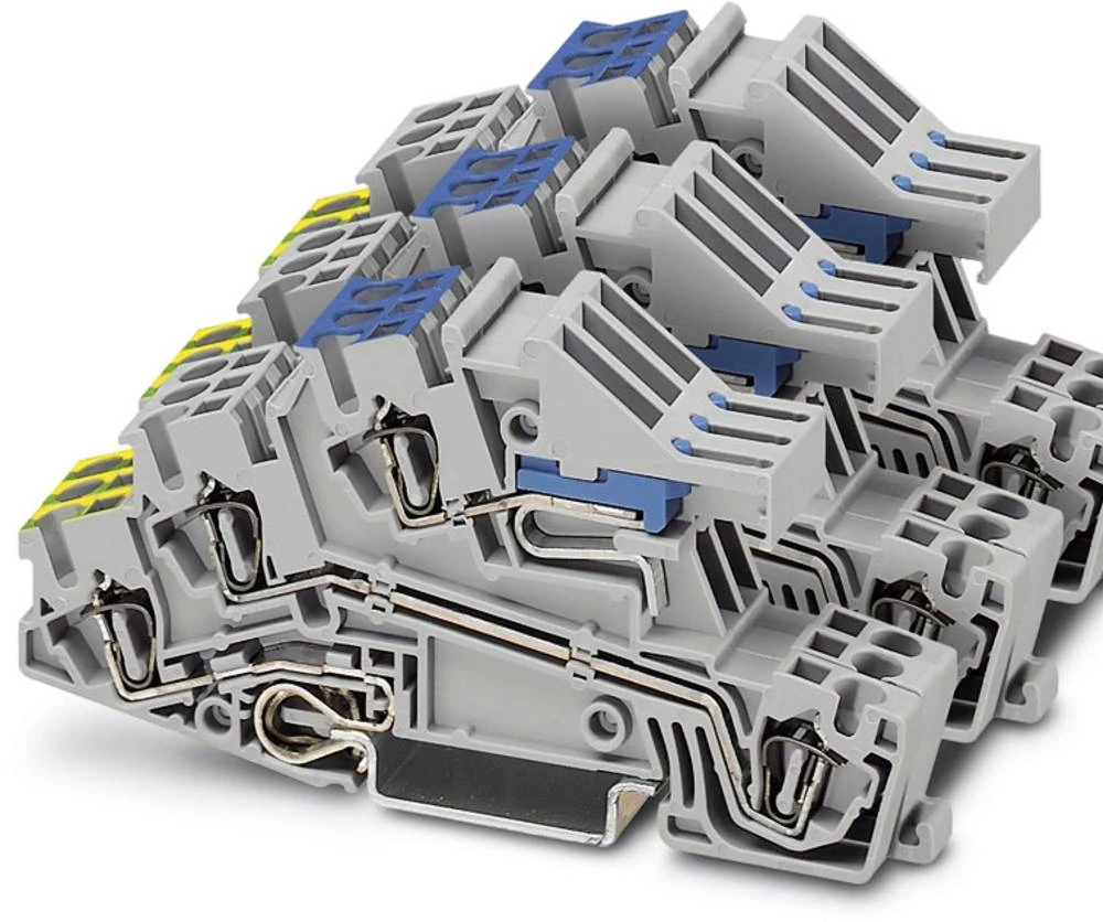 Instalacijska etažna stezaljka STI 2,5-3PE/3L/3NT sive boje Phoenix Contact 15 kom. slika