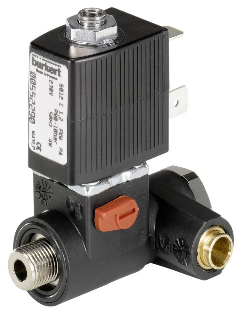3/2-razvodni ventil s izravnim upravljanjem Bürkert 425300 24 V/AC G 1/8 nazivna širina 1.2 mm kućište od poliamida, brtveni mat slika