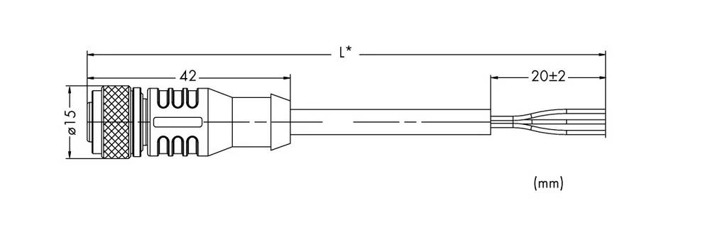 WAGO 756-5301/050-100 Senzor / aktuator-konektor, konfekcioniran M12 utičnica, ravna 10 m 10 komada slika