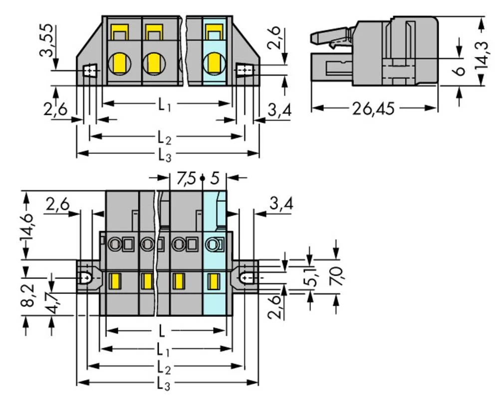 WAGO kučište utičnice-Kabel 231 broj polova ukupno 12, razmaci: 7.50 mm 231-212/031-000 10 komada slika