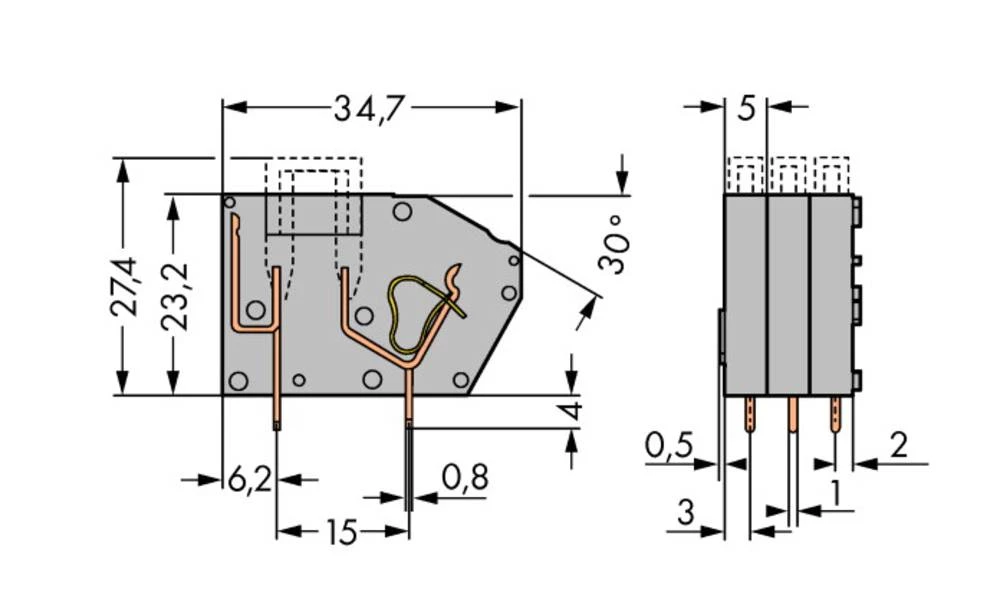 Sicherungsstezaljka sive boje WAGO 742-111 Sadržaj: 300 komada slika