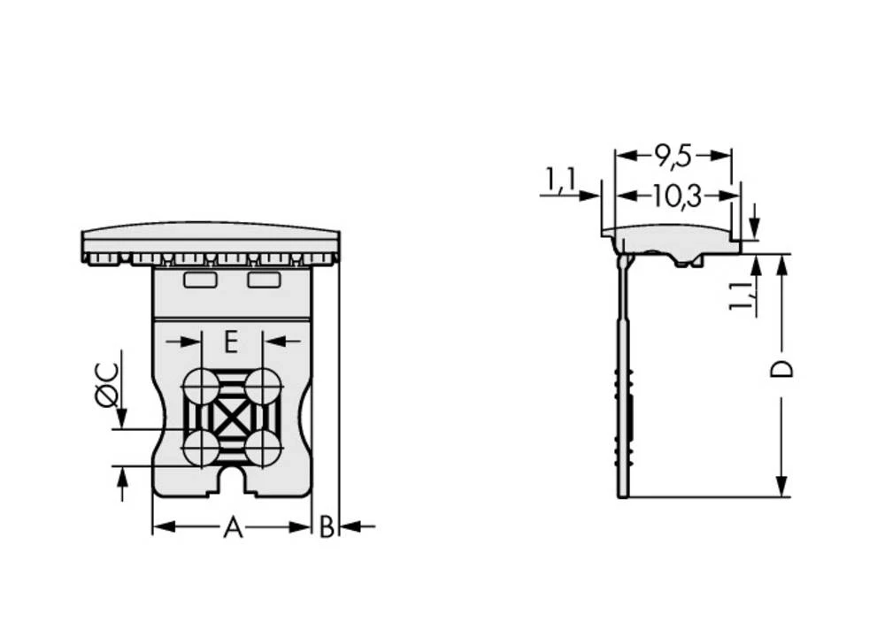 Grip ploča WAGO Sadržaj: 100 komada slika