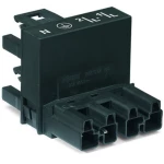 Mrežni-H-razdjelnik Mrežni-utikač - Mrežna-utičnica, Mrežna-utičnica ukupni broj polova: 4 crne boje WAGO 25 komada