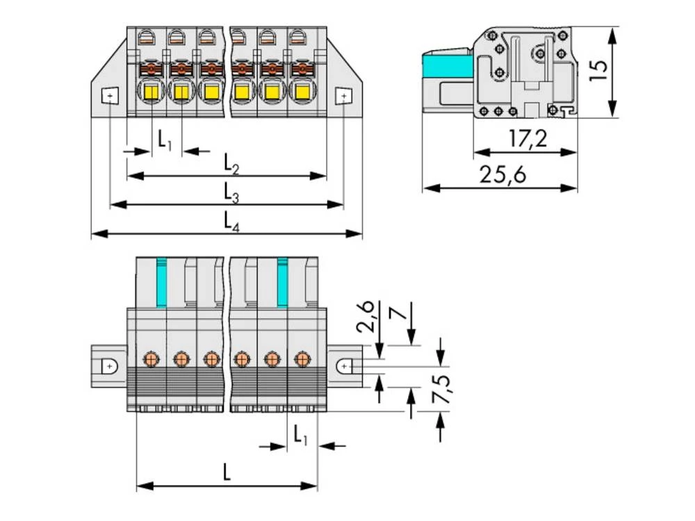 WAGO kučište utičnice-Kabel 2721 broj polova ukupno 14, razmaci: 5 mm 2721-114/031-000 10 komada slika