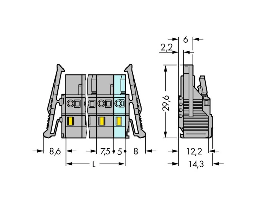 WAGO kučište utičnice-Kabel 231 broj polova ukupno 16, razmaci: 7.50 mm 231-216/037-000/035-000 10 komada slika