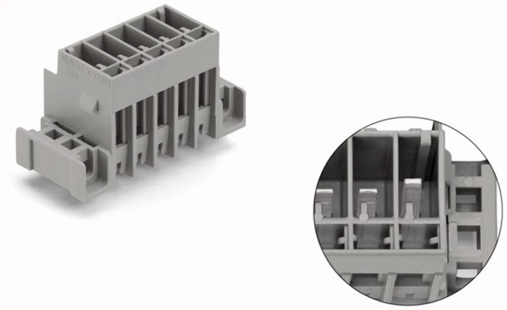 WAGO kučište utičnice-pločica 769 broj polova ukupno 6, razmaci: 5 mm 769-636/003-036 25 komada slika