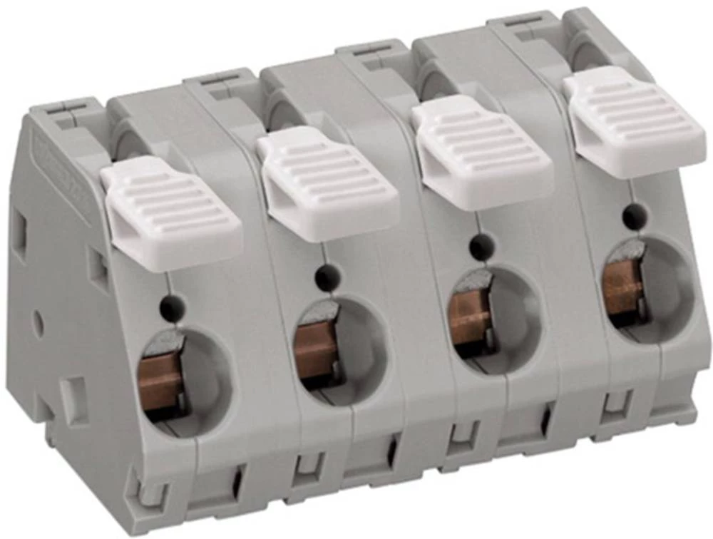 WAGO Opružni blok s stezaljkama 6.00 mm broj polova 3 sive boje 25 komada slika