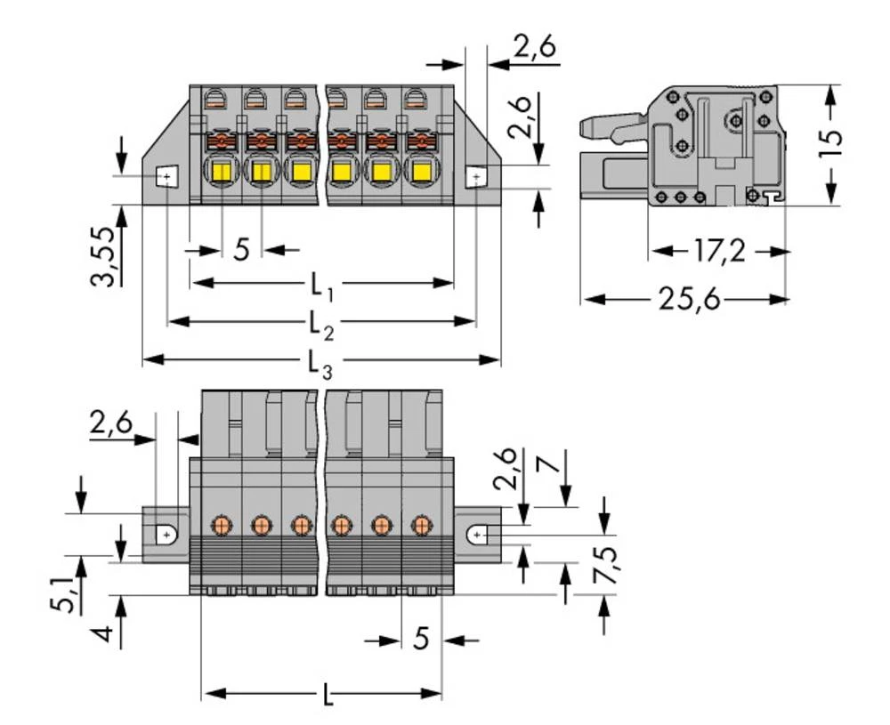WAGO kučište utičnice-Kabel 2231 broj polova ukupno 10, razmaci: 5 mm 2231-110/031-000 25 komada slika