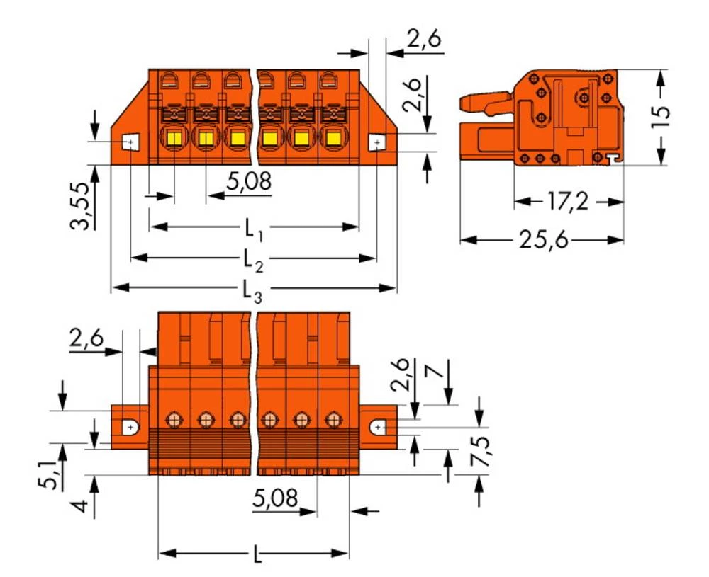 WAGO kučište utičnice-Kabel 2231 broj polova ukupno 9, razmaci: 5.08 mm 2231-309/031-000 50 komada slika