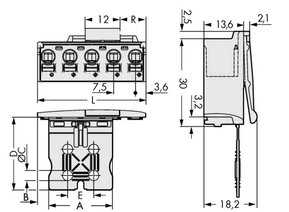 WAGO pin kučište-pločica 2092 broj polova ukupno 4, razmaci: 7.50 mm 2092-3504/002-000 50 komada slika