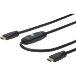 HDMI Priključni kabels pojačalom[1x Muški konektor HDMI - 1x Muški konektor HDMI] 10 m Crna Digitus